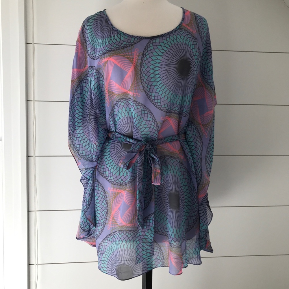 Tibi Silk Kaftan top